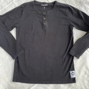 Mini RODINI basic  black long sleeve tee 128/136, size 7-9